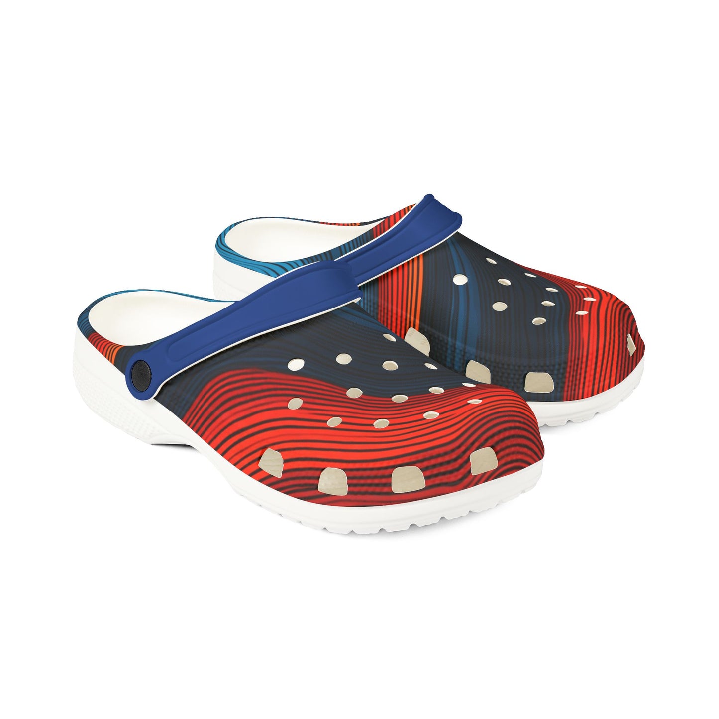 Colorful Rainbow Foam Rubber Clogs Stylish Comfortable Shoes