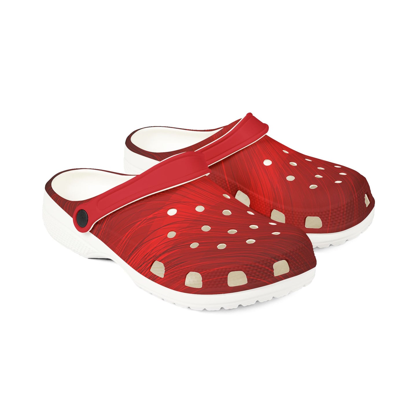 Cool Red Filaments Foam Clogs Waterproof Non Slip Casual Shoes