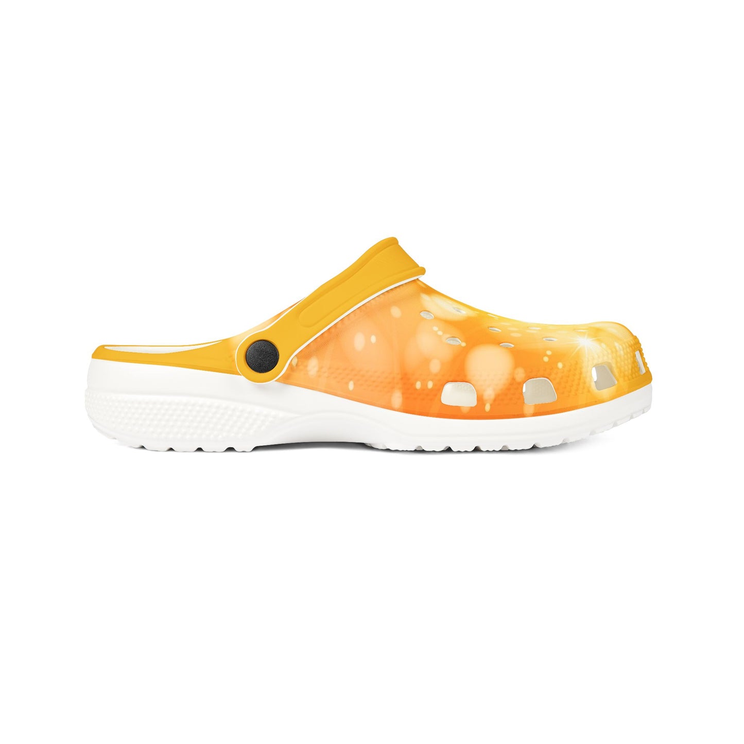 Golden Glow Bokeh Rubber Beach Clogs Waterproof & Non-Slip