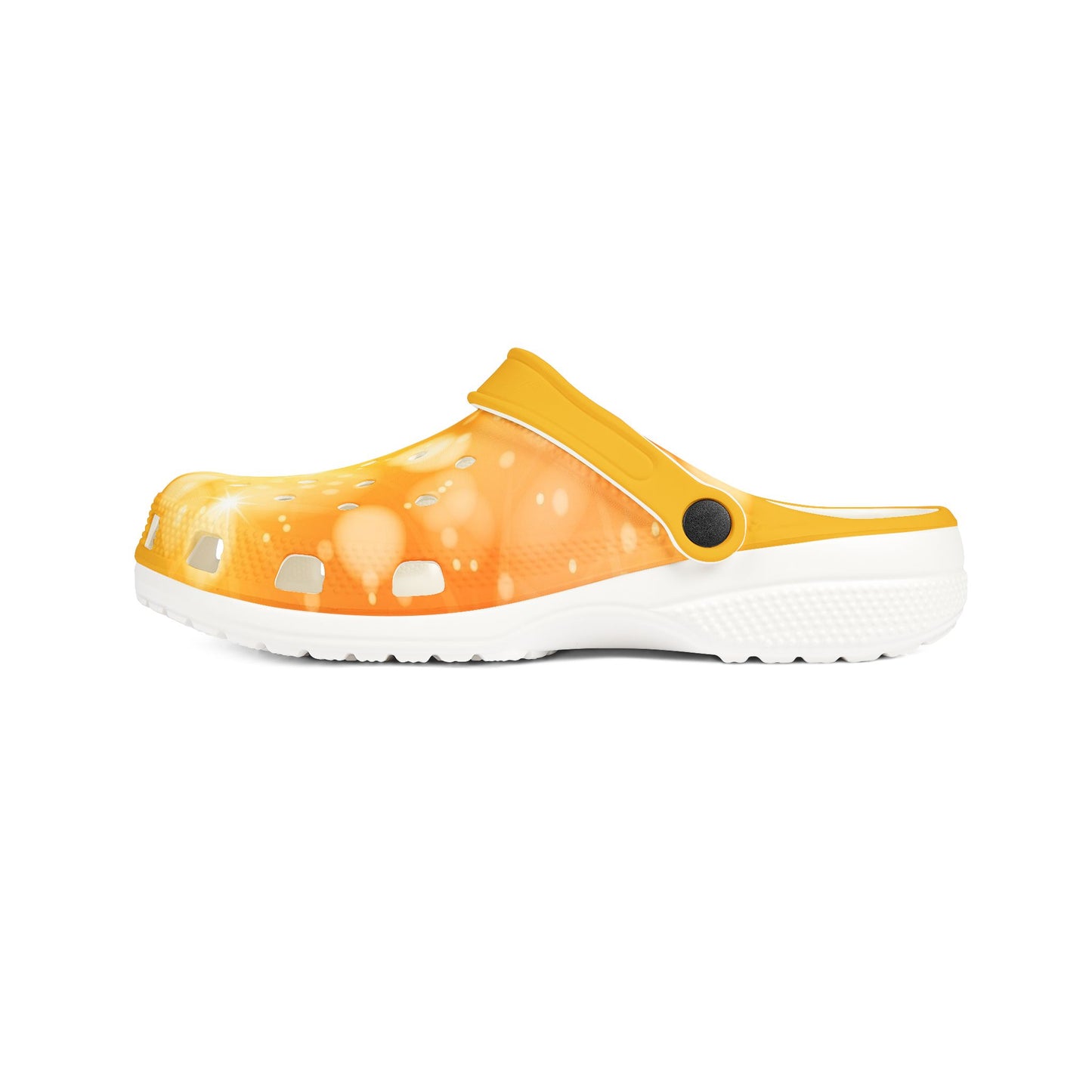 Golden Glow Bokeh Rubber Beach Clogs Waterproof & Non-Slip