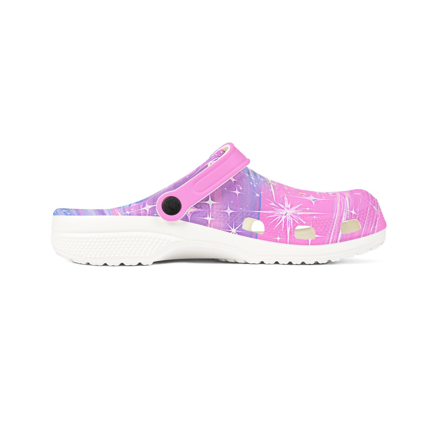 Pink Starry Nights Foam Clogs Comfortable Rubber Shoes Women