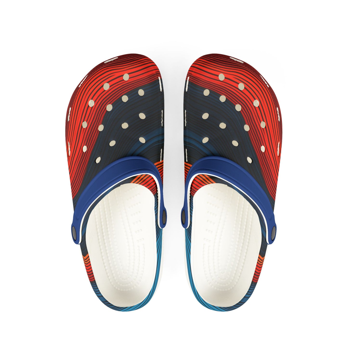 Colorful Rainbow Foam Rubber Clogs Stylish Comfortable Shoes