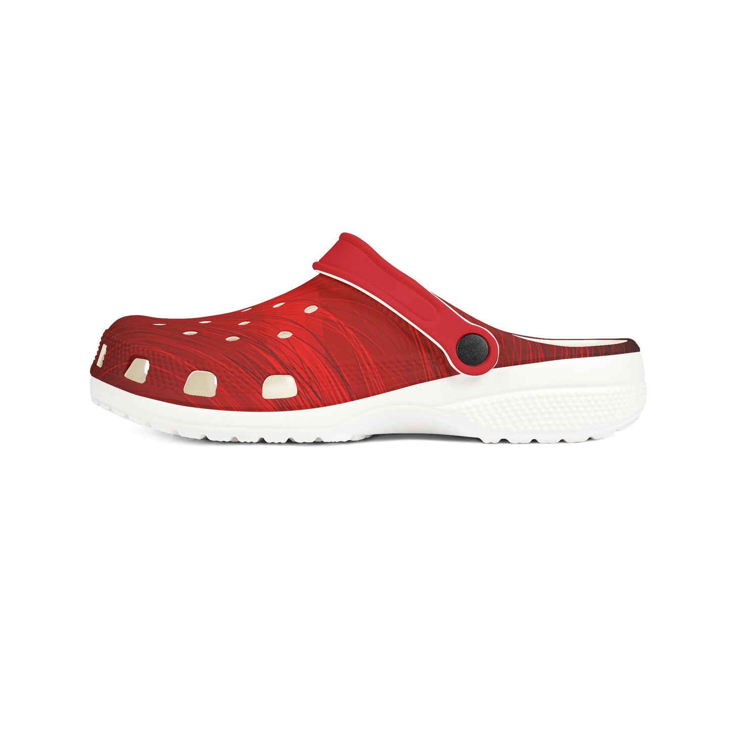 Cool Red Filaments Foam Clogs Waterproof Non Slip Casual Shoes