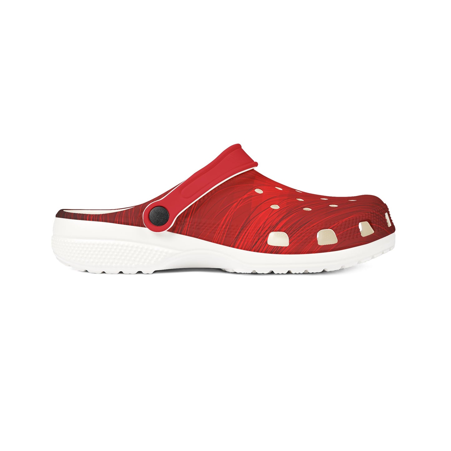 Cool Red Filaments Foam Clogs Waterproof Non Slip Casual Shoes