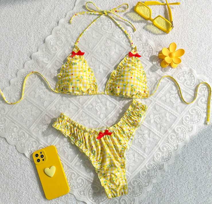 Split Two Piece Swimsuit Set Women Summer Swimming Bikini