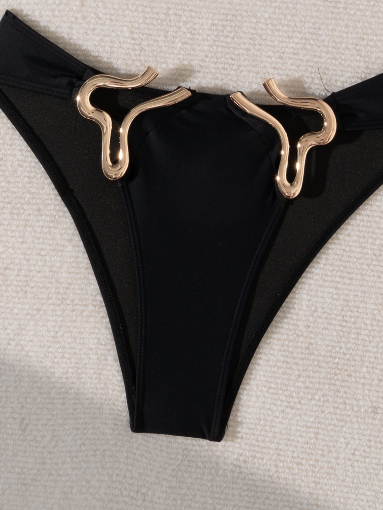 Solid Color Split Bikini Swimsuit Set for Women Summer Style