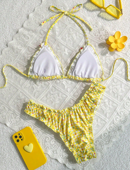 Split Two Piece Swimsuit Set Women Summer Swimming Bikini
