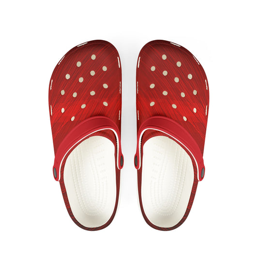 Cool Red Filaments Foam Clogs Waterproof Non Slip Casual Shoes