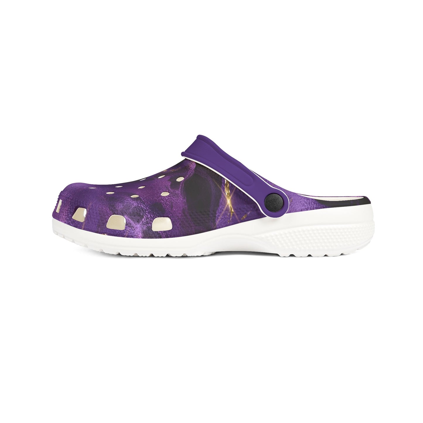 Stylish Foam Clogs Purple Marbled Comfortable Trendy Shoes