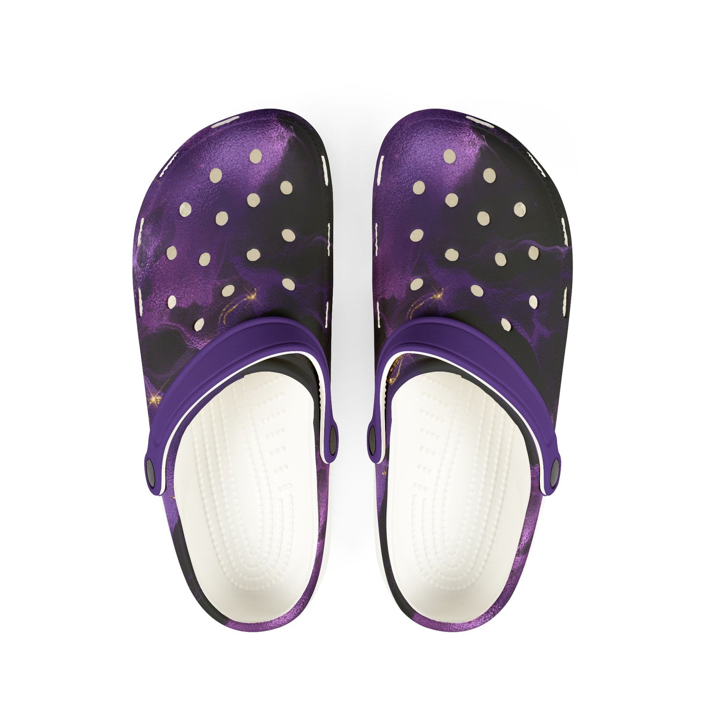 Stylish Foam Clogs Purple Marbled Comfortable Trendy Shoes