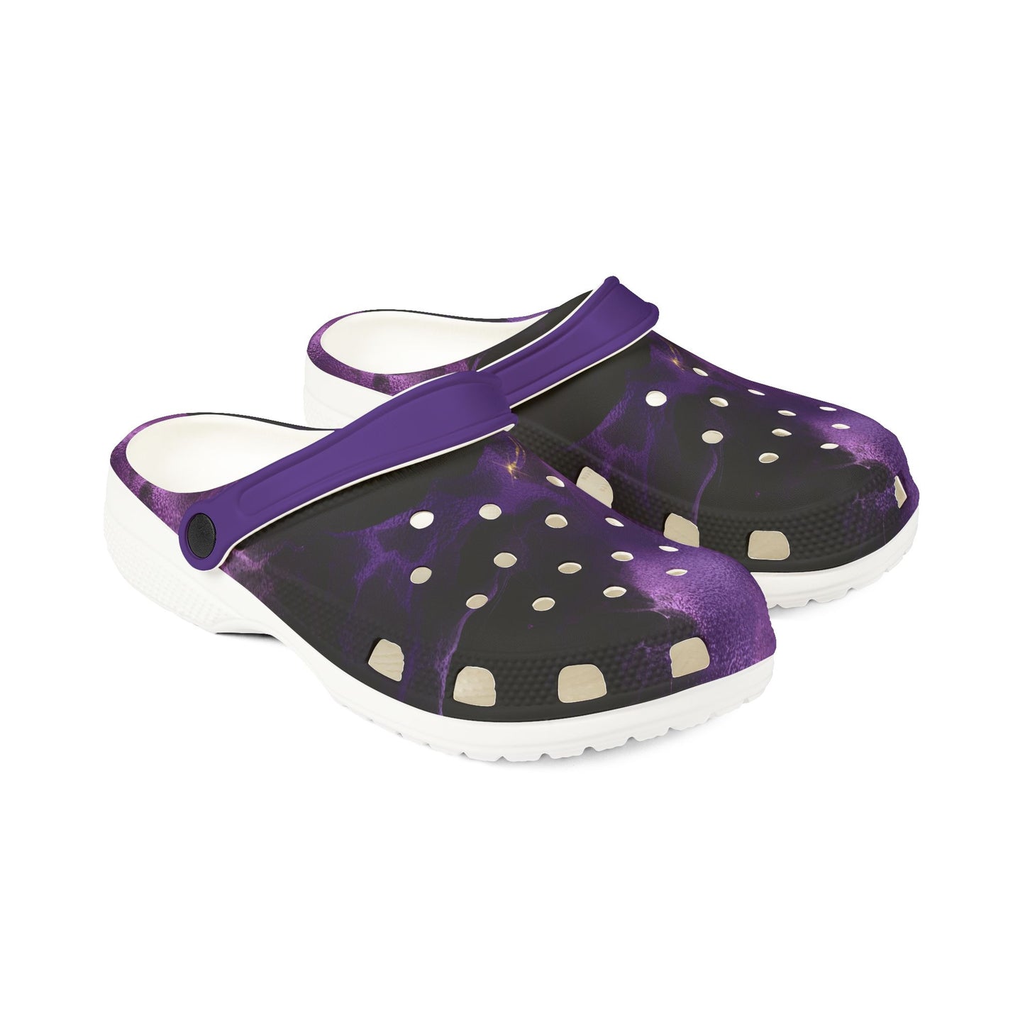 Stylish Foam Clogs Purple Marbled Comfortable Trendy Shoes