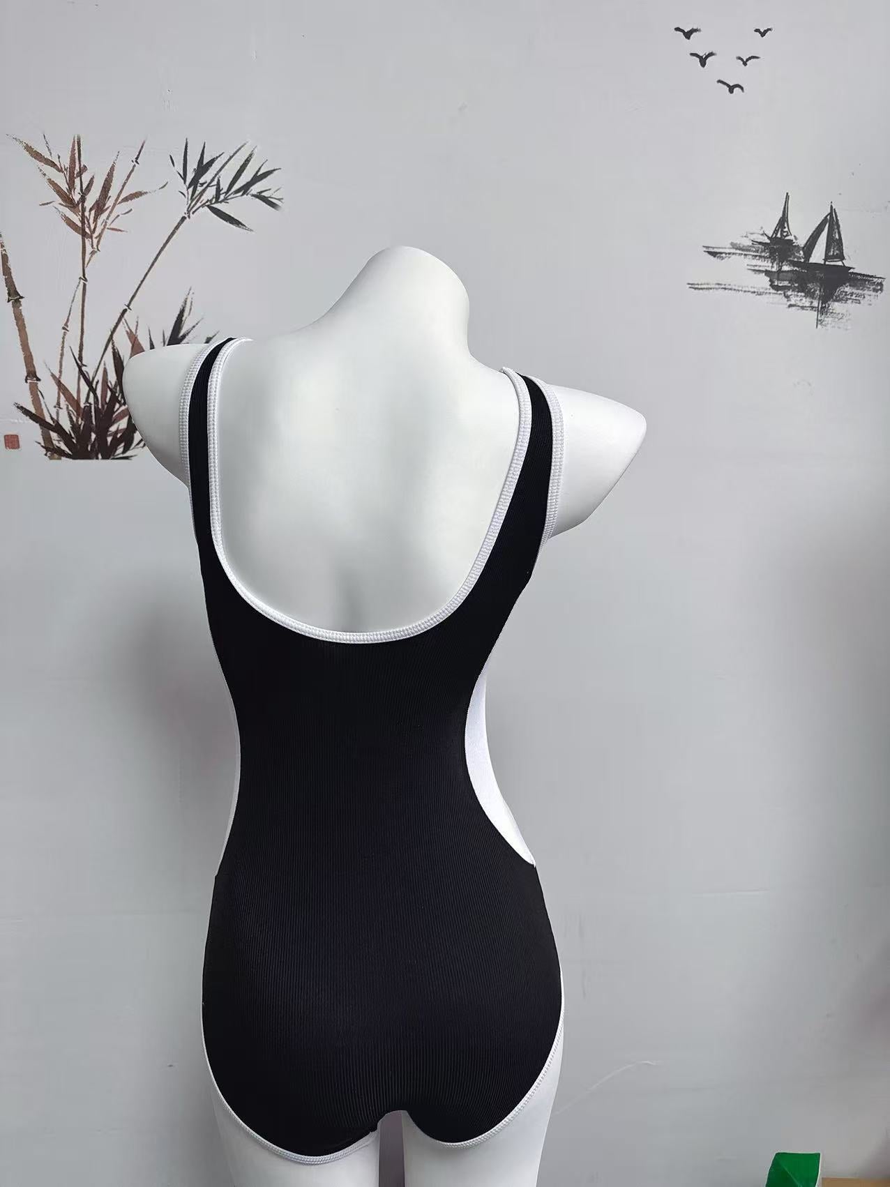 Backless One & Two Piece Swimsuit Set with Spaghetti Straps